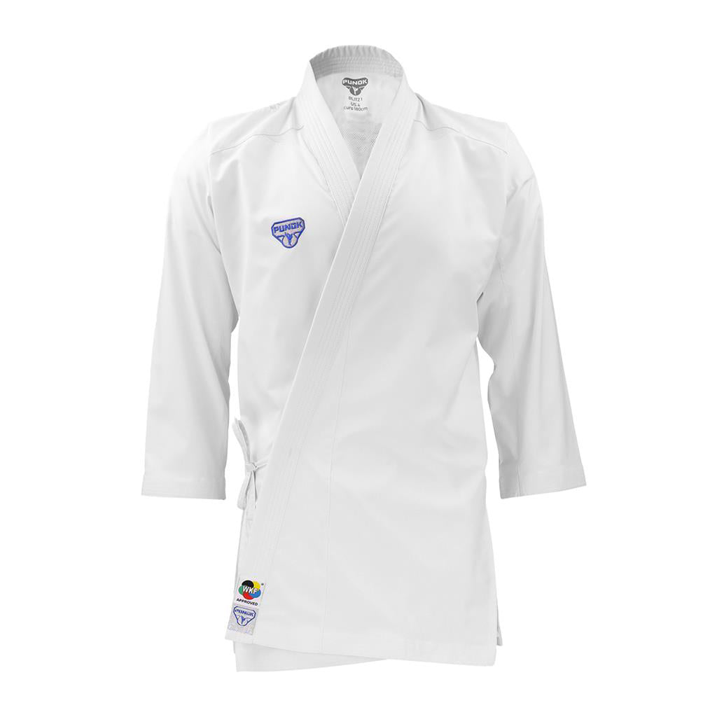 PUNOK WKF Kumite Gi alb cu umeri